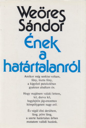 Weöres Sándor: Ének a határtalanról