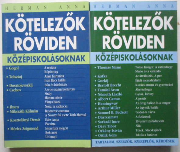 Herman Anna: Kötelezők röviden középiskolásoknak 3-4.